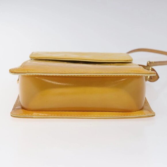 LOUIS VUITTON Monogram Vernis Motto Pouch Lime Yellow - Picture 9 of 16